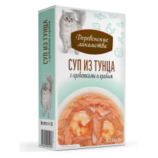 Суп из тунца с креветками и крабом,пауч 35г*4шт