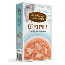 Суп из тунца с лососем и гребешком,пауч 35г *4шт