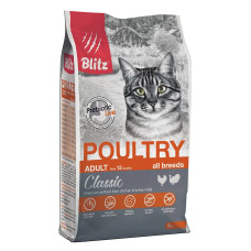 BLITZ ADULT CATS POULTRY /сухой корм для взр. кошек с Домашней птицей/10 кг