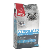 BLITZ STERILISED CATS CHICKEN/сухой корм для стерилиз.-х кошек с Курицей/ 2 кг BLITZ STERILISED CATS CHICKEN/сухой корм для стерилиз.-х кошек с Курицей/ 2 кг