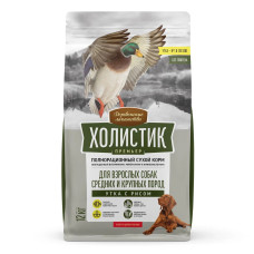 Холистик Премьер, д/соб. сред. и круп. «Утка с рисом», 12кг